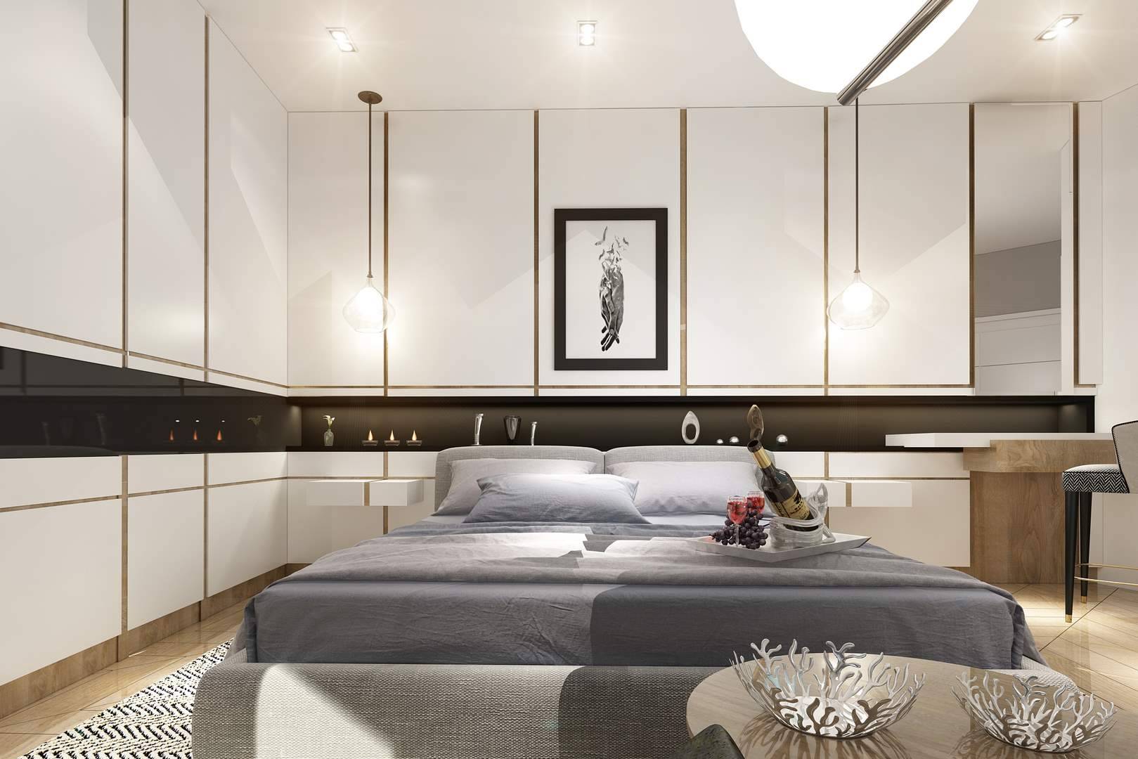 Kartal Marina Residence yatak odası iç mimar tasarımı